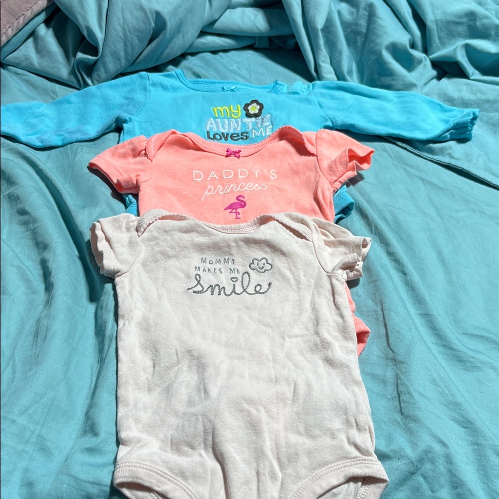 Carter's Colorful Bodysuit Trio - Blue, Pink, White